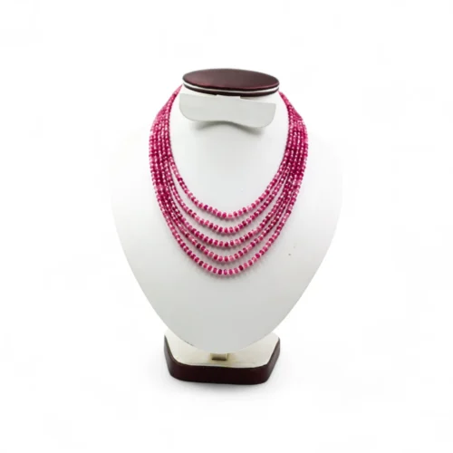 Blush Radiance – Faceted Quartz BAti Kantha