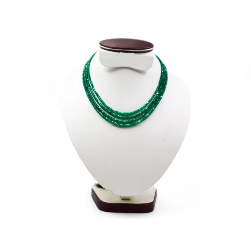 Emerald Glint – Cubic Zirconia Kantha Mala