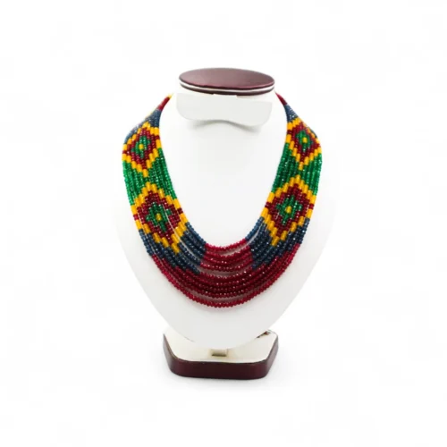 Boho Royalty – Multicolor Quartz Kantha Mala