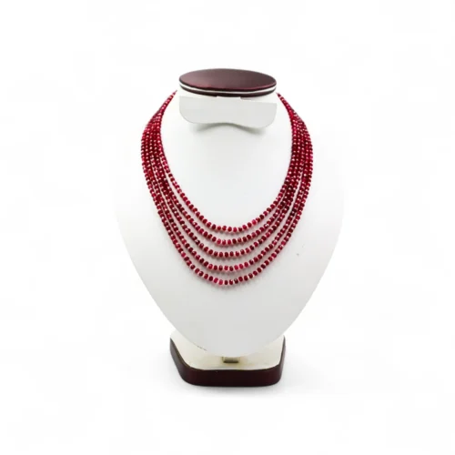 Crimson Cascade – Multi-Strand Quartz Mala