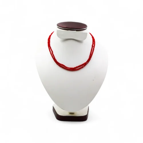 Ruby Glow – Red Glass Beads Mala