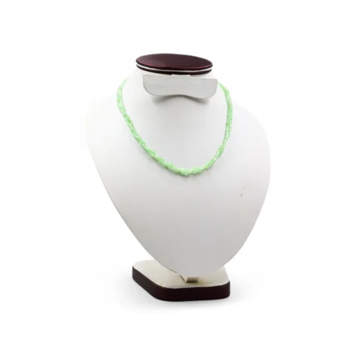 Mint Glow – Light Green Glass Bead Mala