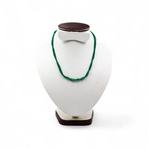 Emerald Shine – Dark Green Glass Bead Mala